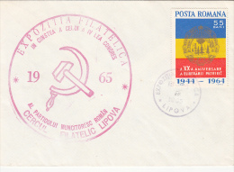 14204- LABOUR PARTY CONGRESS, PHILATELIC EXHIBITION, SPECIAL COVER, 1965, ROMANIA - Lettres & Documents