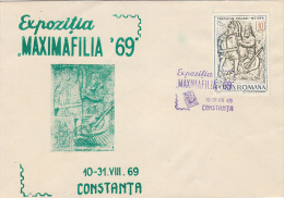 14213- CONSTANTA PHILATELIC EXHIBITION, SPECIAL COVER, 1969, ROMANIA - Lettres & Documents