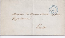 LAC De Bruxelles PP Vers Gand 1846 - Cachet Pour Imprimé - 1830-1849 (Belgica Independiente)