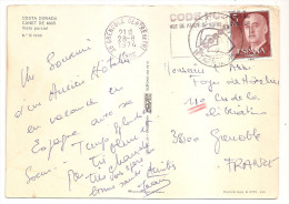 Marcophilie- Cachet Poste Grenoble 1974 Sur Timbre Espana Franco - 1961-....