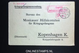 Germany Moskauer Hilfskomitee Kopenhagen Denmark Red Cross Cover 1916 - Brieven En Documenten