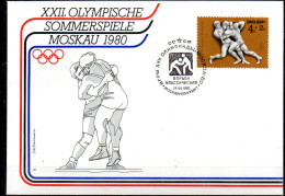 URSS  FDC    JO 1980  Lutte - Wrestling