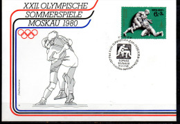 URSS  FDC    JO 1980  Lutte - Wrestling