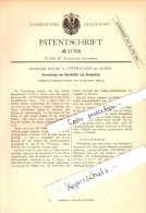 Original Patent - Richard Baehr In Atterwasch B. Schenkendöbern , 1883 , Apparat Für Darmsaiten , Musik , Guben !!! - Schenkendöbern