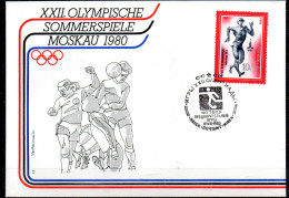 URSS    FDC    Jo 1980   Football   Course Marche - Brieven En Documenten