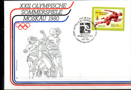 URSS    FDC    Jo 1980   Football   Saut En Hauteur - Storia Postale