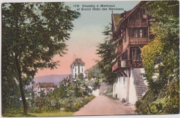 SUISSE,HELVETIA,SWISS,sch Weiz ,svizzera,VAUD,Chamby S MONTREUX,grand Hotel Des NARCISSES,rare,façade En Bois - Montreux