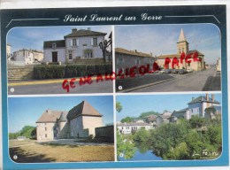 87 - ST SAINT LAURENT SUR GORRE - LA MAIRIE - L' EGLISE - LE CHATEAU DE FEUILLADE- BORDS DE LA GORRE - Saint Laurent Sur Gorre