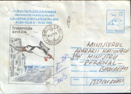 Romania - Stationery Cover 1996 - Arctic Wildlife -fratercula Arctica ( Common Puffin Or The Atlantic Puffin ) - Faune Arctique