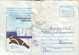 Romania - Stationery Cover 1996 - Arctic Wildlife - Histriophoca Fasciata  (  The Ribbon Seal  ) - Faune Arctique