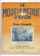 LE MODELE REDUIT D AVION 1946 SALON DE L AVIATION PLAN PLANEUR POUR DEBUTANTS ET MOTOMODELE WEEK END HYDRAVION LIBELLULE - Frankreich