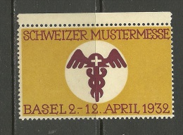 SCHWEIZ Switzerland Reklamemarke 1932 Mustermesse Basel - Nuovi