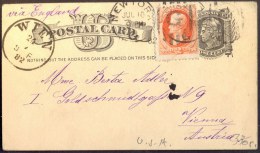 USA - AMERICA -  2 C JACKSON  BANKNOTE - No Grill + Card Scott  UX7 - Nawyork To Wiena - 1882 - Covers & Documents