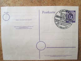 Entier Postal Avec 7 Timbres De Berlin - Postkarten - Gebraucht
