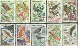 Monaco Animaux Oiseaux N ° 581 - 590 ** Série Complète ( 10 Timbres) - Collezioni & Lotti