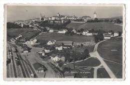 CPA Romont (Fribourg Suisse): Vue D'avion (gare) - Romont