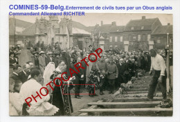 COMINES-KOMEN-Commandant RICHTER-Enterrement De CIVILS-Carte Photo Allemande-Guerre-14-18-1WK-BELGIEN-FRANCE-59- - Comines-Warneton - Komen-Waasten