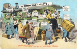 Leipzig, Leipziger Messe, Wohnwagen-Hotel, Sign. Arthur Thiele - Thiele, Arthur