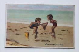 CPA - Georges REDON - Les Secrets De La Mer - Enfants à La Plage - Redon