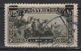 Variété Syrie N° 180 Oblitéré  Surcharge Déplacée " Valeur 0,25 Non Barrée - Gebraucht