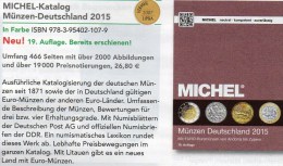 MICHEL Münzen Deutschland 2015 Neu 27€ D DR Ab 1871 III.Reich BRD Berlin DDR Numismatik Coin Catalogue 978-3-95402-107-9 - Autres – Europe