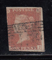 Great Britain Used Scott #3 1p Victoria Position ´GJ´ - Poor Margins - Gebraucht