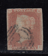 Great Britain Used Scott #3 1p Victoria Position ´OI´ - Close Margins - Usati