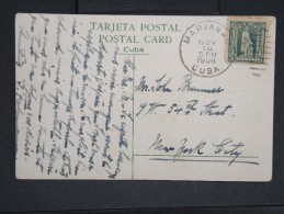 CUBA- CP DE LA HAVANE OBL  MARIANA EN 1908 POUR NEW YORK   A VOIR  POUR ETUDE LOT P2437 - Storia Postale