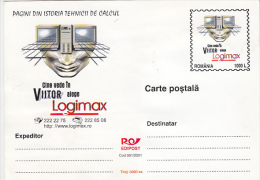 14324- COMPUTERS, INTERNET, POSTCARD STATIONERY, 2001, ROMANIA - Computers