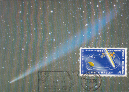 Delcampe - 14330- ASTRONOMY, HALLEY COMET, MAXIMUM CARD, 1986, ROMANIA - Astrologie