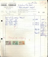 Faktuur Facture - Schoenen Cozijns - Verhegge - Deinze 1956 - Textile & Clothing