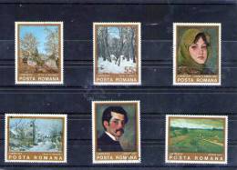 1975  TABLEAUX PAR I.ANDREESCU  YV= 2884/2889 - Used Stamps