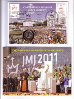 Busta Filatelico Numismatica 2011 - 2€ CC - XXVI Giornata Mondiale Della Gioventu - Vaticaanstad