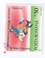 ROMANIA 1990 CAMPIONATI MONDIALI DI CALCIO ITALIA '90 USATO - Used Stamps