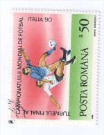 ROMANIA 1990 CAMPIONATI MONDIALI DI CALCIO ITALIA '90 USATO - Oblitérés