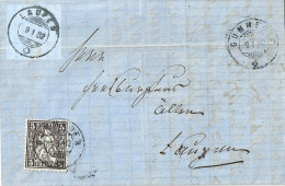 Faltbrief  Gümmenen - Laupen             1882 - Cartas & Documentos