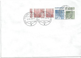 Brief  Stalden Im Emmental  (3x Verschnittene Rollenmarken)            1978 - Coil Stamps