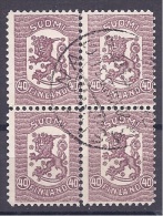 Finland1918:Scott 114used Block - Lettres & Documents