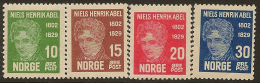 NORWAY 1929 Abel Centenary SG 213/6 HM #LF223 - Unused Stamps