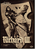 Illustrierte Film-Bühne  -  "Richard III." -  Mit Cedric Hardwicke  -  Filmprogramm Nr. 3444 Von Ca. 1955 - Revistas