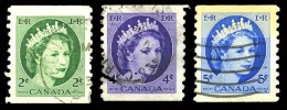 Canada (Scott No. 345 -  Queen Elizabeth II) (o) - Roulettes