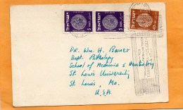 Israel Old Card Mailed To USA - Brieven En Documenten