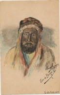 Art Card Artist Hand Made Color By Solange Bougeret Type De Beduin August 23, 1919 - Emirats Arabes Unis