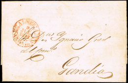 ALMERIA PREF. - PE 8 - CARTA CIRC. A GANDIA 1847 - ...-1850 Prefilatelia