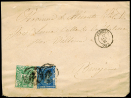 ALMERIA - EDI O 164 + 154 - CARTA CIRC. A BENEJAMA - MAT. FECH. T II \"ALMERIA\ - Covers & Documents