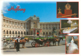 AK Kutsche Hofburg Wien Fiaker Österreich Vienna Krone Zepter Reichsapfel Coach Imperial Palace Palazo Imperiale Palais - Taxis & Droschken