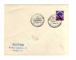 PREMIER JOUR ARMES DE LA VILLE D'ORLEANSVILLE 01/03/1958 - FDC