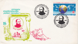 14384- IULIU POPPER, POALR EXPLORER, TIERRA DEL FUEGO, PENGUINS, SPECIAL COVER, 1993, ROMANIA - Explorateurs & Célébrités Polaires