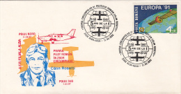 1193FM- CALIN ROSETTI, FIRST ROMANIAN CIRCUMPOLAR FLOGHT, PLANE, SPECIAL COVER, 1987, ROMANIA - Poolvluchten