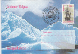 14389- BELGICA ANTARCTIC EXPEDITION, COBALCESCU ISLAND, SHIP, COVER STATIONERY, 1998, ROMANIA - Antarctische Expedities